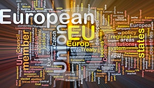 European Union word cloud box package