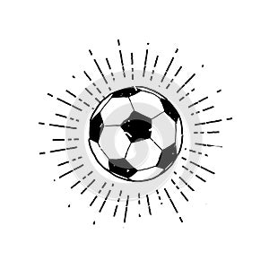 Europen Football ball emblem design. Soccer ball