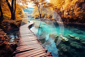 Europes renowned Plitvice Lakes National Park, Croatia, boasts breathtaking natural beauty