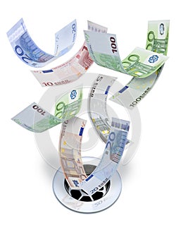 Euro Euros Money Down Drain Debt Crisis