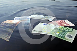 Euros underwater