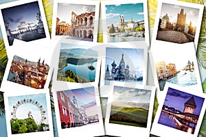 Eurotrip memories shown on polaroid photos - summer vacations photo