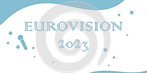 Eurovision 2023 in vector art. Music international event