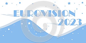 Eurovision 2023 in vector art. Music international event