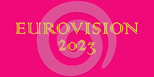 Eurovision 2023 in vector art. Music international event