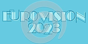 Eurovision 2023 in vector art. Music international event