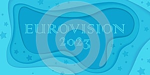 Eurovision 2023 in vector art. Music international event