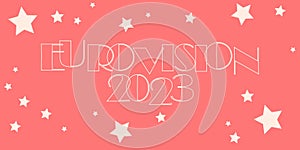 Eurovision 2023 in vector art. Music international event