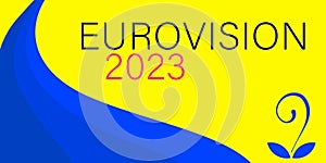 Eurovision 2023 in vector art. Music international event