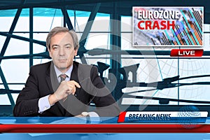Eurozone Crash concept
