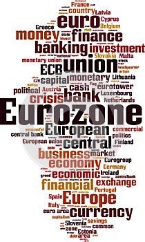 Eurozone word cloud