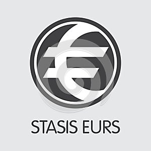 EURS - Stasis Eurs. The Logo of Money or Market Emblem. photo
