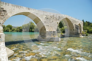 Eurymedon Aspendos Bridge in Antalya, Turkiye