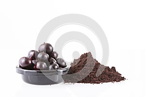 Euterpe Oleracea - Berries And Acai Powder From The Amazonian Fruit