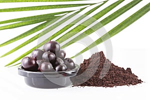 Euterpe Oleracea - Berries And Acai Powder From The Amazonian Fruit