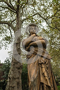 Euterpe Statue in St George`s Gardens