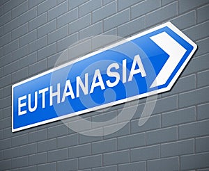 Euthanasia sign concept.