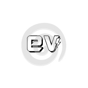 EV car electric vehicle charger logo icon isolated on white background