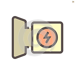 EV charging connectors vector icon