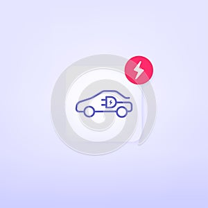 EV charging mobile app icon. Digital application to find charging stations for electric vehicles.