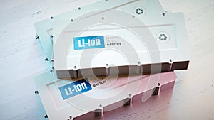 EV electric vehicle Li-Ion battery concept.