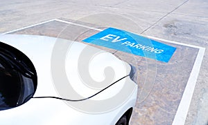 EV electric vehicle parking point for charging electric car