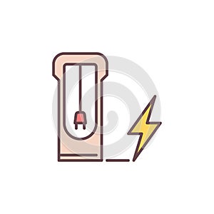 EV Recharging Point vector concept colored icon