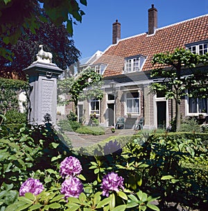 Eva van Hoogeveenshofje at the Doelensteeg,Leiden