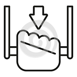 Evacuation handle icon outline vector. Pull help