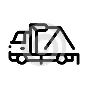 Evacuator Crane Icon Vector Outline Illustration