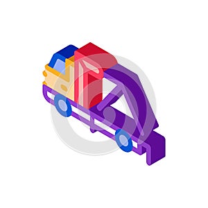 Evacuator Crane isometric icon vector illustration