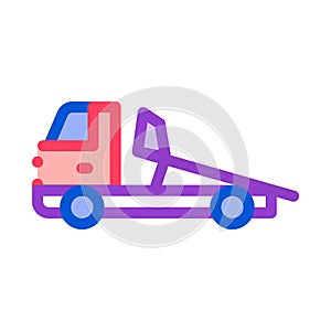 Evacuator Truck Icon Vector Outline Illustration