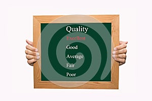 Evaluate excellent quality