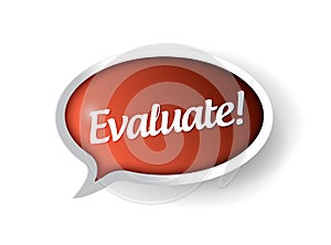 Evaluate message bubble illustration design