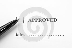 Evaluation form with approved and reject checked