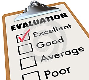 Evaluation Report Card Clipboard Assessment Grades