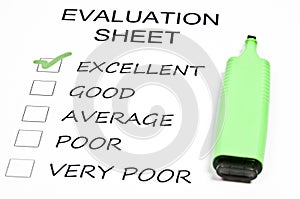 Evaluation sheet