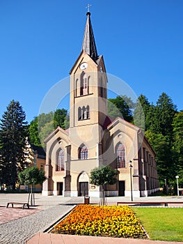 The Evangelical Church in Dolny Kubin at summer