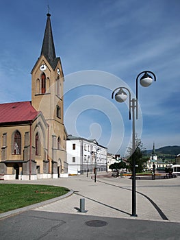 The Evangelical Church in Dolny Kubin at summer photo
