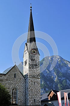 Evangelical Church in Hallstatt & Feuerkogel Peak photo