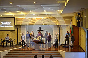 Evangelical church worship team