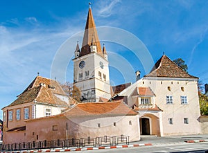 Evangelical Fortified Church in Cisnadie, Romania photo