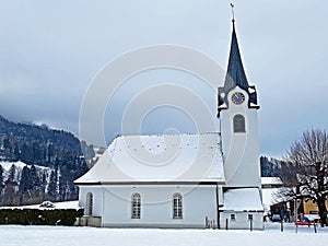 Evangelical Reformed Church EnnetbÃÂ¼hl or Evangelisch-reformierte Kirche Ennetbuehl - Canton of St. Gallen, Switzerland Schweiz photo