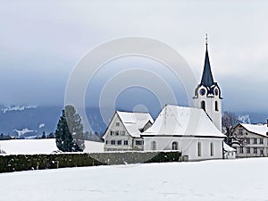 Evangelical Reformed Church EnnetbÃÂ¼hl or Evangelisch-reformierte Kirche Ennetbuehl - Canton of St. Gallen, Switzerland Schweiz photo