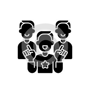 Evangelism marketing black glyph icon