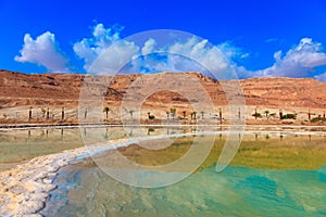 Evaporated salt out of the water