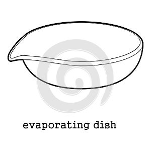 Evaporating dish icon outline