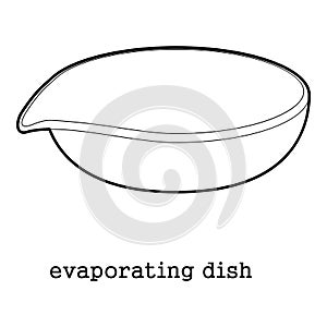 Evaporating dish icon outline photo