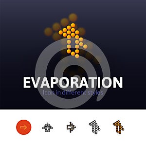 Evaporation icon in different style