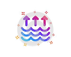 Evaporation icon. Global warming sign. Vector